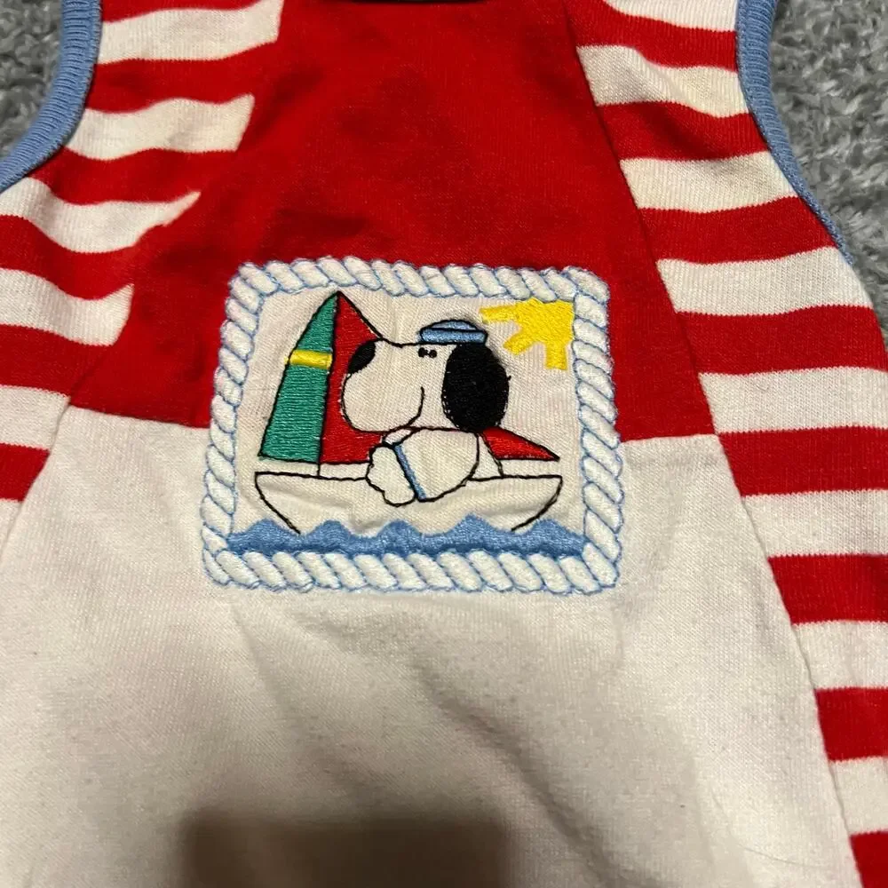 Vintage Buster Brown Romper Baby 6-9 Monthe Stripe Sailor Bodysuit